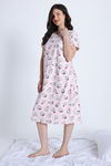 Zivame Knit Poly Mid Length Nightwear - Heavenly Pink — thumbnail 3